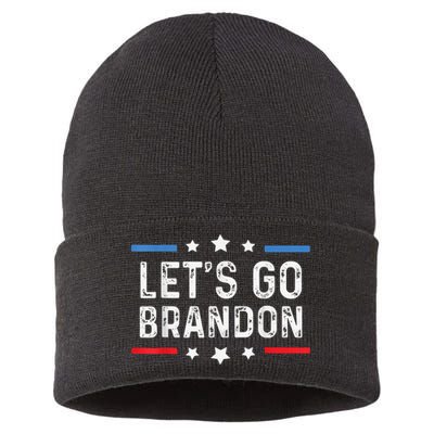 Lets Go Brandon Shirt Let's Go Brandon Funny Sustainable Knit Beanie
