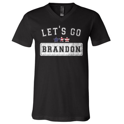 Let's Go Brandon, Joe Biden Chant, Impeach Biden V-Neck T-Shirt