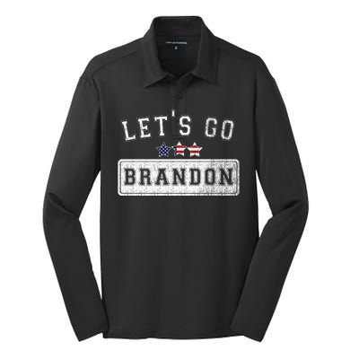 Let's Go Brandon, Joe Biden Chant, Impeach Biden Silk Touch Performance Long Sleeve Polo