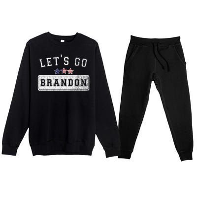 Let's Go Brandon, Joe Biden Chant, Impeach Biden Premium Crewneck Sweatsuit Set