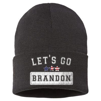 Let's Go Brandon, Joe Biden Chant, Impeach Biden Sustainable Knit Beanie