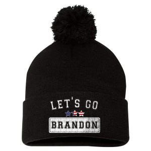 Let's Go Brandon, Joe Biden Chant, Impeach Biden Pom Pom 12in Knit Beanie