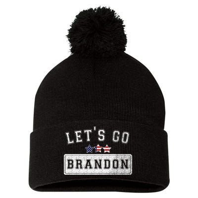 Let's Go Brandon, Joe Biden Chant, Impeach Biden Pom Pom 12in Knit Beanie