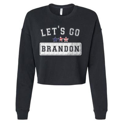 Let's Go Brandon, Joe Biden Chant, Impeach Biden Cropped Pullover Crew