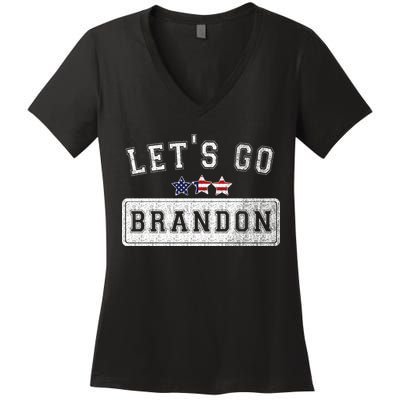 Let's Go Brandon, Joe Biden Chant, Impeach Biden Women's V-Neck T-Shirt