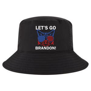 Let’s Go Brandon Cat Conservative American Flag Cool Comfort Performance Bucket Hat