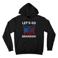 Let’s Go Brandon Cat Conservative American Flag Hoodie