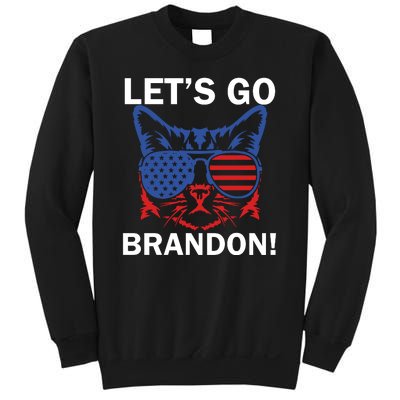 Let’s Go Brandon Cat Conservative American Flag Sweatshirt