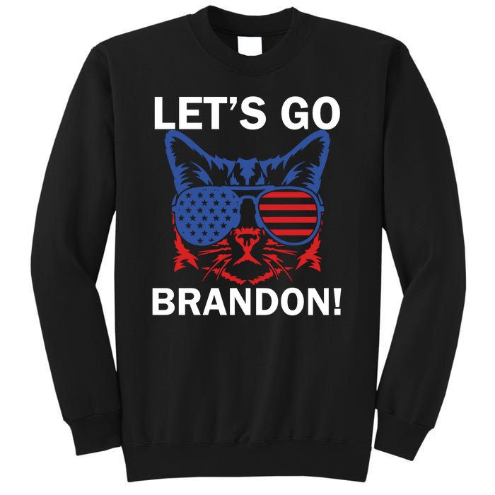 Let’s Go Brandon Cat Conservative American Flag Sweatshirt