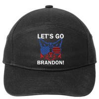 Let’s Go Brandon Cat Conservative American Flag 7-Panel Snapback Hat