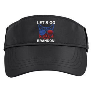 Let’s Go Brandon Cat Conservative American Flag Adult Drive Performance Visor