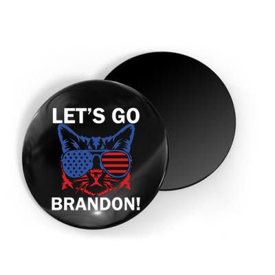 Let’s Go Brandon Cat Conservative American Flag Magnet