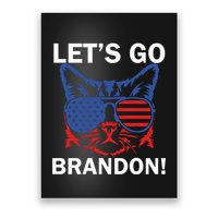 Let’s Go Brandon Cat Conservative American Flag Poster