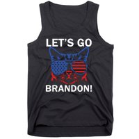 Let’s Go Brandon Cat Conservative American Flag Tank Top