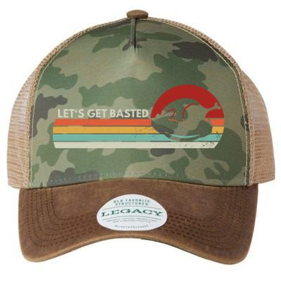 Let's Get Basted Thanksgiving Vintage Retro Turkey Leg Day Gift Legacy Tie Dye Trucker Hat