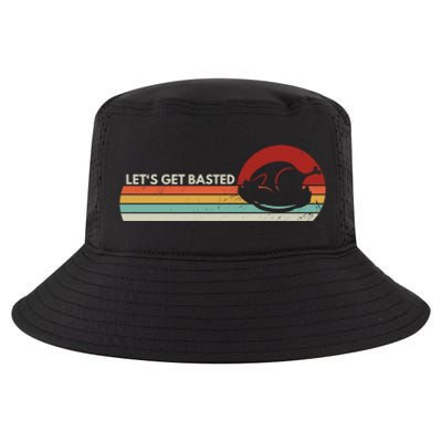 Let's Get Basted Thanksgiving Vintage Retro Turkey Leg Day Gift Cool Comfort Performance Bucket Hat