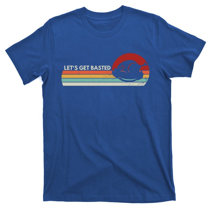 Let's Get Basted Thanksgiving Vintage Retro Turkey Leg Day Gift T-Shirt