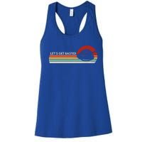 Let's Get Basted Thanksgiving Vintage Retro Turkey Leg Day Gift Women's Racerback Tank