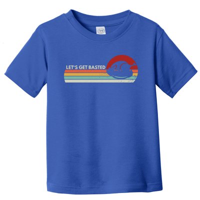 Let's Get Basted Thanksgiving Vintage Retro Turkey Leg Day Gift Toddler T-Shirt