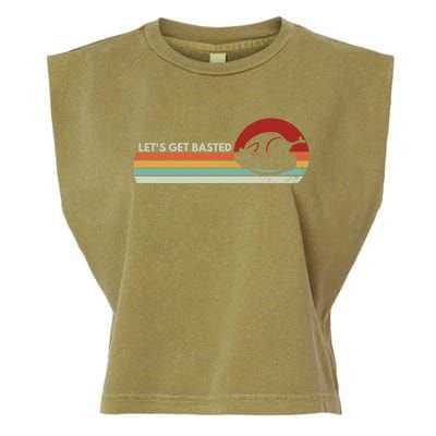 Let's Get Basted Thanksgiving Vintage Retro Turkey Leg Day Gift Garment-Dyed Women's Muscle Tee