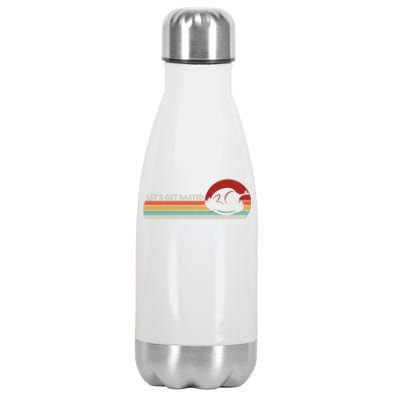 Let's Get Basted Thanksgiving Vintage Retro Turkey Leg Day Gift Stainless Steel Insulated Water Bottle