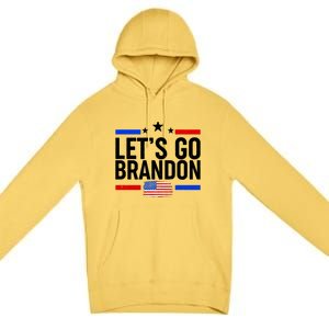 Let's Go Brandon Distress USA Flag FJB Chant Premium Pullover Hoodie