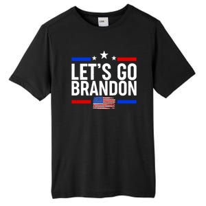 Let's Go Brandon Distress USA Flag FJB Chant Tall Fusion ChromaSoft Performance T-Shirt