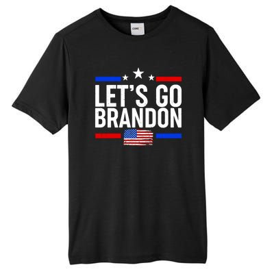 Let's Go Brandon Distress USA Flag FJB Chant Tall Fusion ChromaSoft Performance T-Shirt