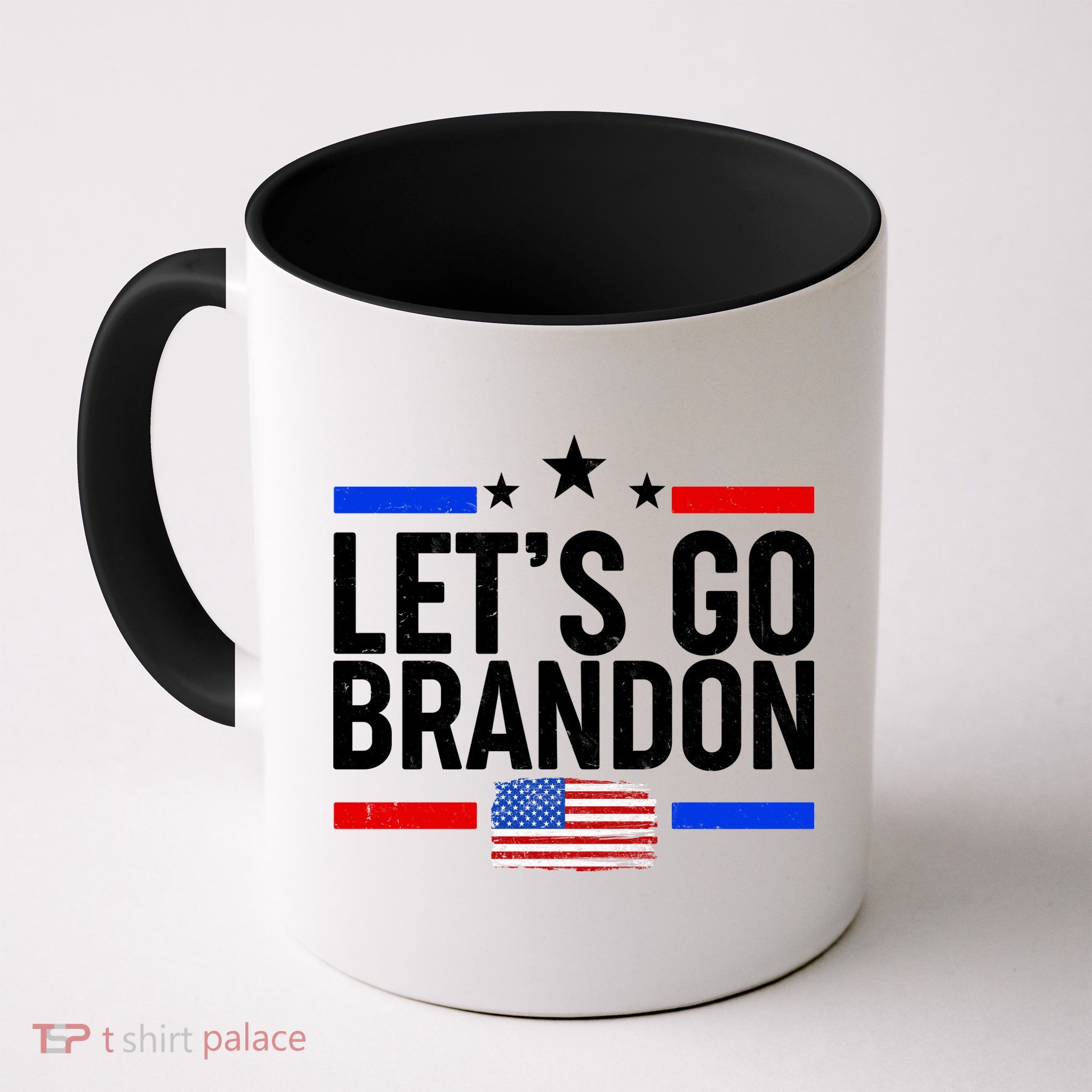 Let's Go Brandon Distress USA Flag FJB Chant Mug