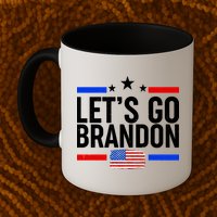 Let's Go Brandon Distress USA Flag FJB Chant Mug