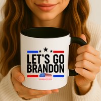 Let's Go Brandon Distress USA Flag FJB Chant Mug