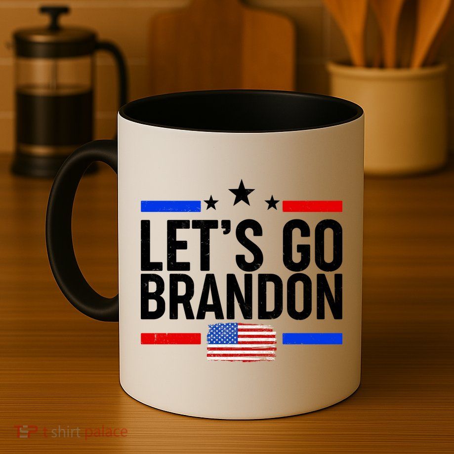 Let's Go Brandon Distress USA Flag FJB Chant Mug