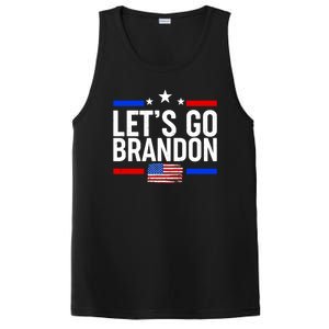 Let's Go Brandon Distress USA Flag FJB Chant PosiCharge Competitor Tank