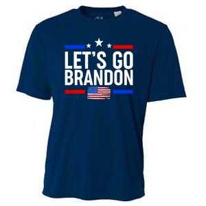 Let's Go Brandon Distress USA Flag FJB Chant Cooling Performance Crew T-Shirt