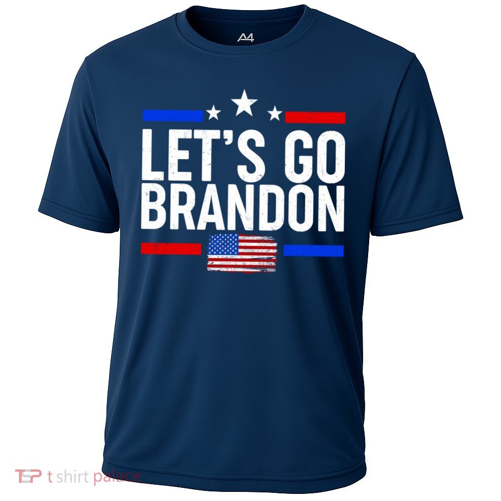 Let's Go Brandon Distress USA Flag FJB Chant Performance Shirt