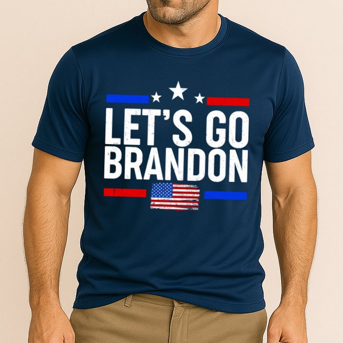 Let's Go Brandon Distress USA Flag FJB Chant Performance Shirt