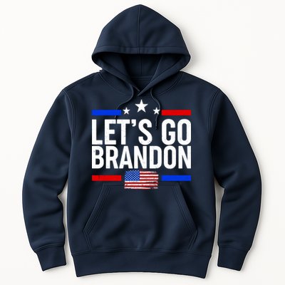 Let's Go Brandon Distress USA Flag FJB Chant Hoodie