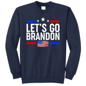 Let's Go Brandon Distress USA Flag FJB Chant Sweatshirt