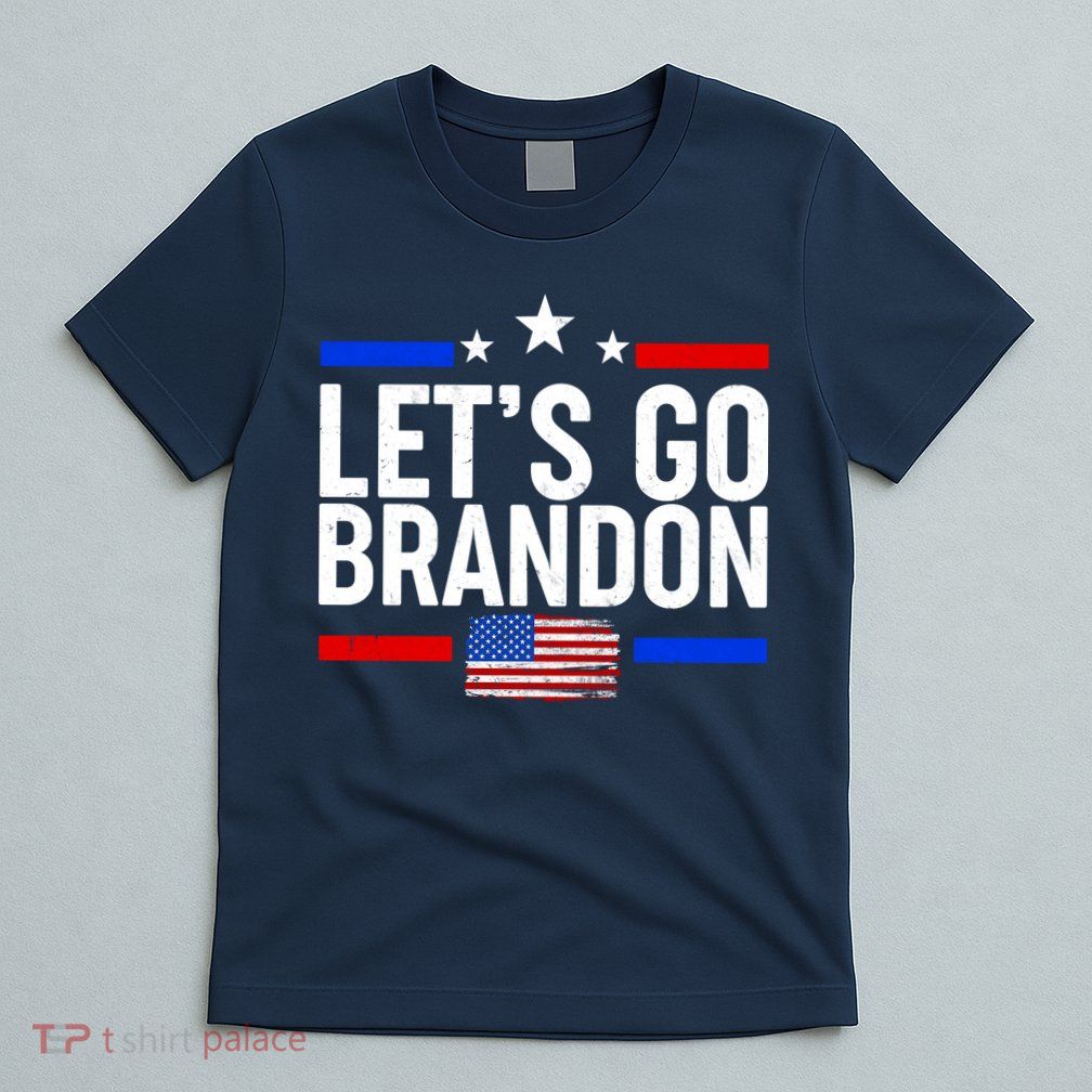 Let's Go Brandon Distress USA Flag FJB Chant T-Shirt