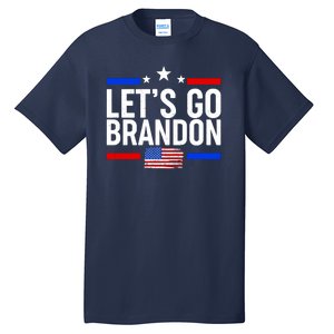 Let's Go Brandon Distress USA Flag FJB Chant Tall T-Shirt