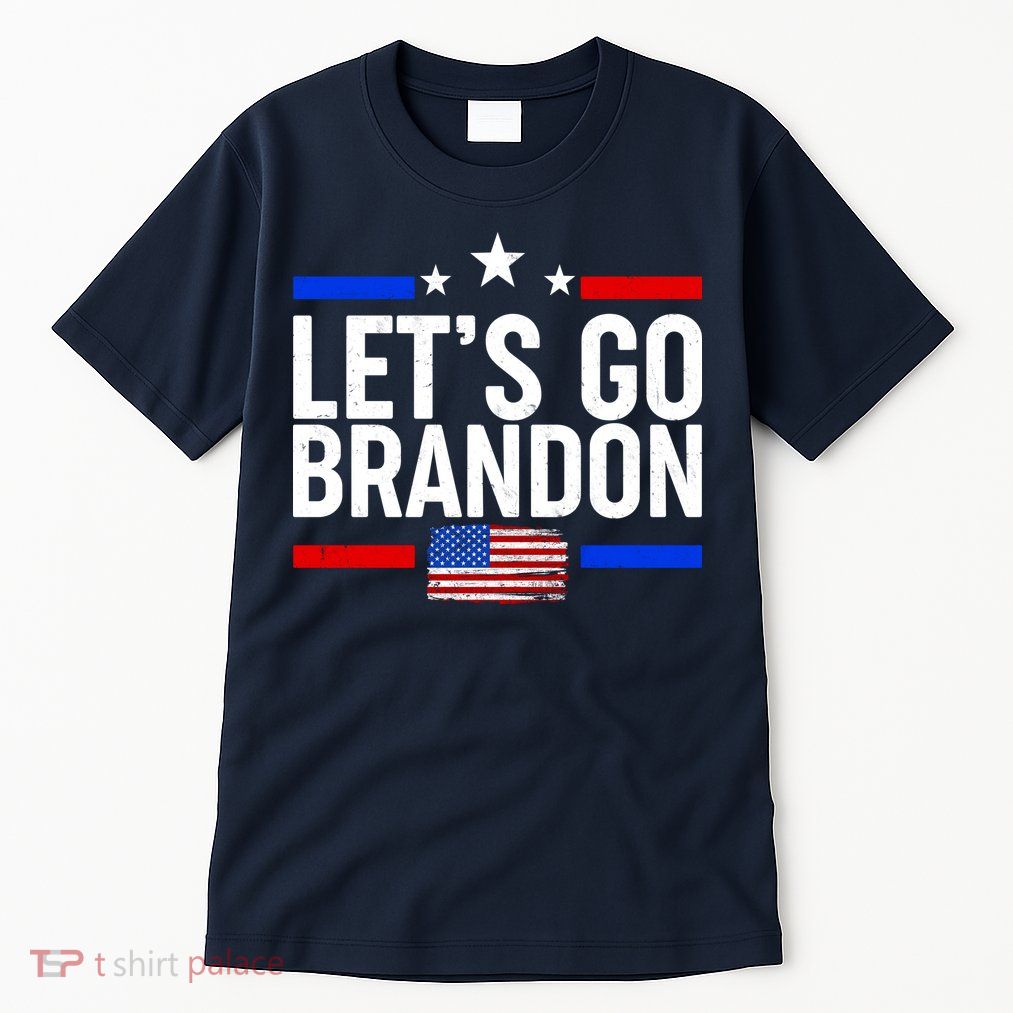 Let's Go Brandon Distress USA Flag FJB Chant Tall T-Shirt