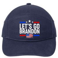 Let's Go Brandon Distress USA Flag FJB Chant 7-Panel Snapback Hat