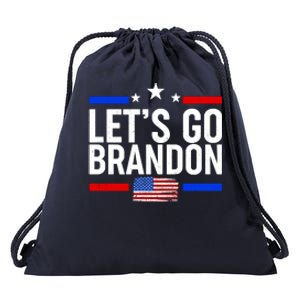 Let's Go Brandon Distress USA Flag FJB Chant Drawstring Bag