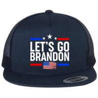 Let's Go Brandon Distress USA Flag FJB Chant Flatbill Hat