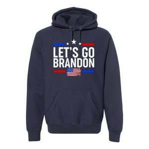 Let's Go Brandon Distress USA Flag FJB Chant Premium Hoodie