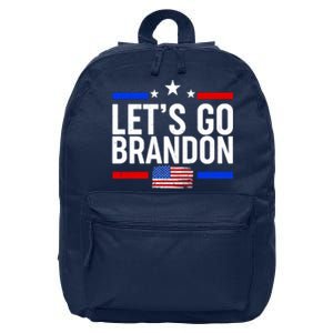 Let's Go Brandon Distress USA Flag FJB Chant 16 in Basic Backpack