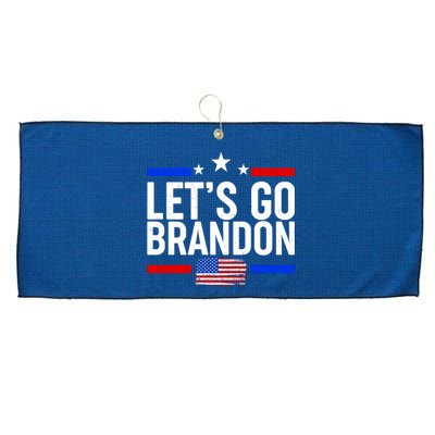 Let's Go Brandon Distress USA Flag FJB Chant Large Microfiber Waffle Golf Towel