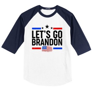 Let's Go Brandon Distress USA Flag FJB Chant Baseball Sleeve Shirt