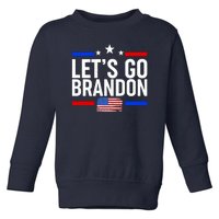 Let's Go Brandon Distress USA Flag FJB Chant Toddler Sweatshirt