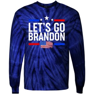 Let's Go Brandon Distress USA Flag FJB Chant Tie-Dye Long Sleeve Shirt